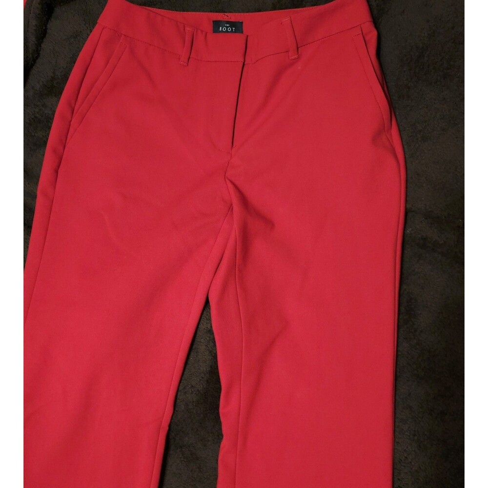 ​White House Black Market Red "The Boot" Dress Pants Size 2 Work Career Trousers